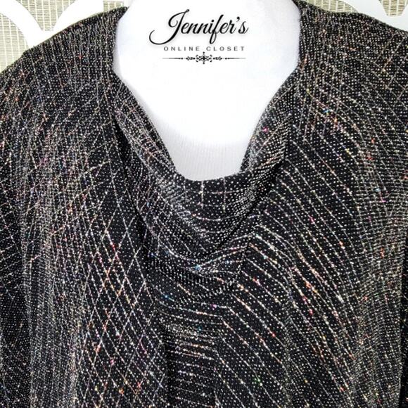 R&M Richards Petite Vintage 2-Piece Glitter Sleeveless Top & Jacket Size XL - Picture 3 of 9